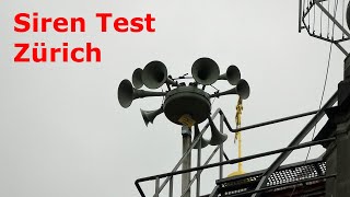 Siren test in Zurich Switzerland [upl. by Kory]