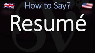 How to Pronounce Resumé CORRECTLY Meaning amp Pronunciation [upl. by Burt]