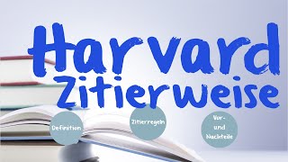 Harvard Zitierweise  amerikanische Zitierweise [upl. by Hgielrebmik]