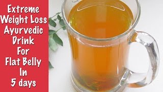 Fat Cutter Drink For Extreme Weight Loss  Get Flat Belly In 5 Days With Turmeric amp Curry Leaves Tea [upl. by Hance818]