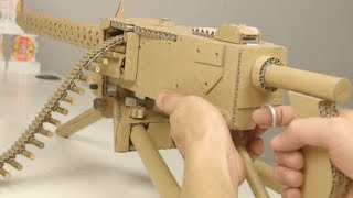 How to Make Cardboard M1919 Machine Gun That Shoots [upl. by Soinski]