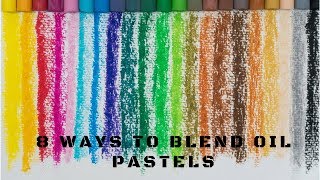 How to blend oil pastels – 8 ways Tips and Tricks [upl. by Airret]