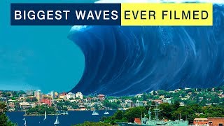 BIGGEST WAVES EVER FILMED TSUNAMI STORM SURF TYPHOON [upl. by Oknuj]