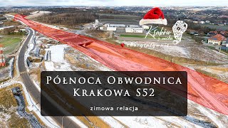 Północna Obwodnica Krakowa S52  zimowa relacja [upl. by Jahdol450]