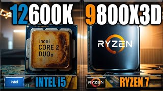 9800X3D vs 12600K Benchmarks  Gaming Benchmarks  Applications Tests [upl. by Eidnac]