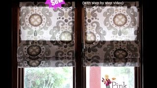 DIY No Sew Roman Shades video tutorial [upl. by Nadia]