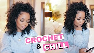 PROTECTIVE STYLE FOR NATURAL HAIR QUICK CROCHET W TRENDY TRESSES GODDESS CURL [upl. by Deirdra]