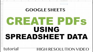 PDFs from Spreadsheet Data and Google Docs Template  Google Sheets [upl. by Aneeuq]