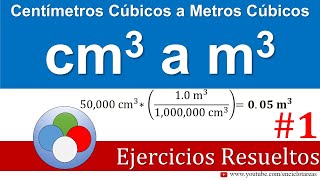 Centímetros Cúbicos a Metros Cúbicos cm3 a m3 [upl. by Anaizit693]