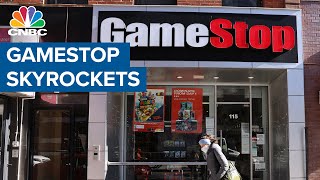 GameStop skyrockets as retail investors force short squeeze [upl. by Eneja]