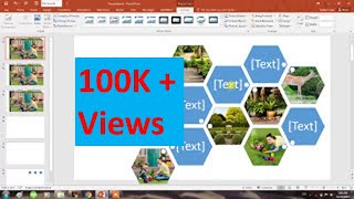 How to create collage of Photos in seconds in Powerpoint 2016 [upl. by Nnylekoorb]