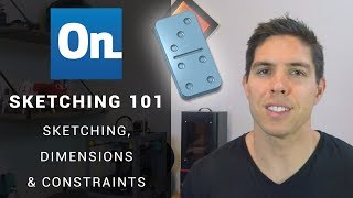 Onshape Sketching 101  Create a domino to learn sketching dimensions amp constraints [upl. by Hendon]