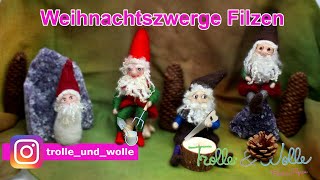 Filzanleitung Zwerg mit Brille aus Märchenwolle  felting dwarf [upl. by Suoiradal299]