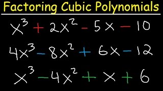 Factoring Cubic Polynomials Algebra 2 amp Precalculus [upl. by Ahsekar932]