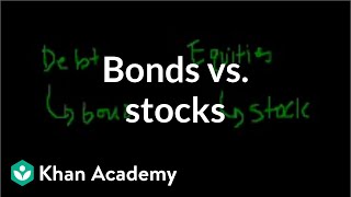 Bonds vs stocks  Stocks and bonds  Finance amp Capital Markets  Khan Academy [upl. by Ertsevlis]