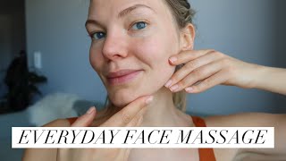 Easy 10 Minute Everyday Full Face Massage [upl. by Kristoforo]