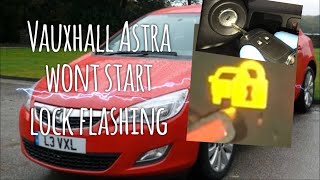 Vauxhall Opel Astra Lock Warning Light “Won’t Start” How To Repair [upl. by Ebanreb]