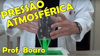 PRESSÃO ATMOSFÉRICA  EXPERIÊNCIA DE FÍSICA  Prof Boaro [upl. by Anawqahs]