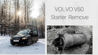 VOLVO V50 Starter Remove [upl. by Ojahtnamas]