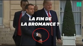 Trump et Macron ont raté leur poignée de main devant les photographes [upl. by Munt]