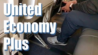 Economy Plus Seating on United Airlines Review [upl. by Noyek]