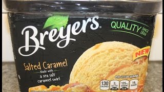 Breyers Salted Caramel Ice Cream Review [upl. by Hakkeber]