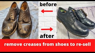 How To Remove Creases From Leather Shoes [upl. by Eicul179]