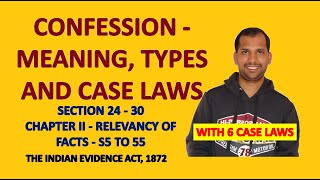 Confession  Meaning Types and Case Laws  Law of Evidence  The Indian Evidence Act 1872 [upl. by Kroll]