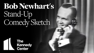 Bob Newharts StandUp Comedy Sketch 1962  The Kennedy Center [upl. by Lockhart]