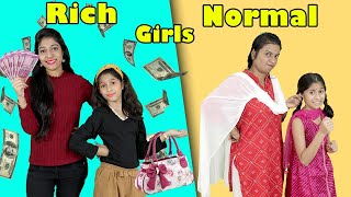 Rich Girl Vs Normal Girl  Comedy Video  Paris Lifestyle [upl. by Knowle685]