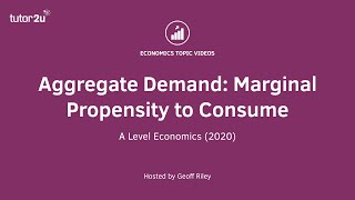 Aggregate Demand Marginal Propensity to Consume [upl. by Redman856]