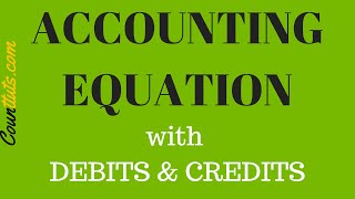 Accounting Equation  with Debits and Credits  Explained with Examples [upl. by Nob517]