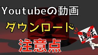 【 Youtube 規約違反 】違法なダウンロードはダメ！youtubeの動画を端末に保存するときの注意点とは？ [upl. by Eizzik78]