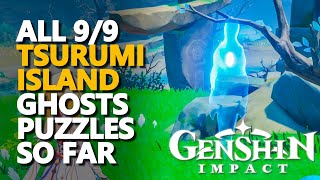 All Tsurumi Island Ghosts Genshin Impact Spirits [upl. by Gemoets]