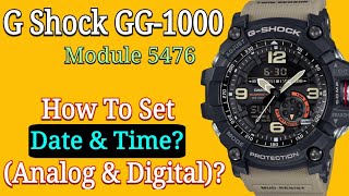 G Shock GG 1000 Mudmaster Set Time amp Date  G Shock Module 5476 Time Adjust Manual [upl. by Bamby534]