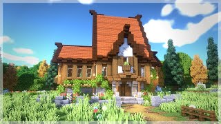 HUGE Minecraft Medieval Farm House Tutorial [upl. by Yrot]