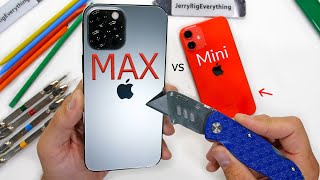 iPhone 12 Pro Max vs iPhone Mini  Durability Test [upl. by Siffre]