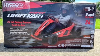 Hyper 24V Drift Go Kart Unboxing Review and Ride with time stamps in description [upl. by Irma]