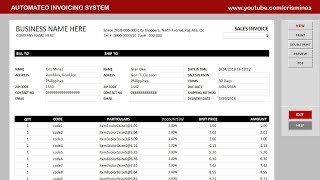 Excel Automated Invoice Generator FREE DOWNLOAD [upl. by Diraf]