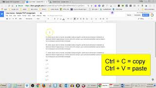 Google Classroom  how to use Google Docs with a PDF assignment to answer questions [upl. by Nevag]