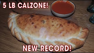 5lb Italian CALZONE Challenge RECORD  Randy Santel [upl. by Stacee]