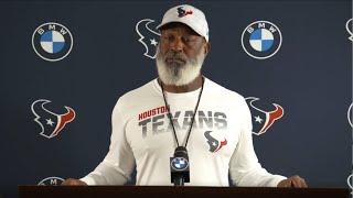 Lovie Smith announces team captains after practice  Houston Texans Press Conference [upl. by Anitnamaid773]