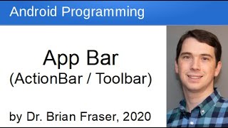 App Bar ActionBarToolbar Android Programming [upl. by Curtice]