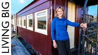 Old Railway Carriage Converted Into Stunning OffGrid Home [upl. by Leonore831]