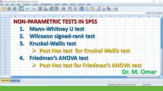 How to do nonparametric tests in SPSS [upl. by Sitnerp418]