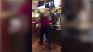 McDonalds investigating video that shows employee slapping customer [upl. by Einohpets147]