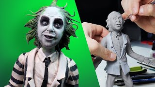 Sculpting BEETLEJUICE  Polymer Clay Timelapse Tutorial [upl. by Aikar207]