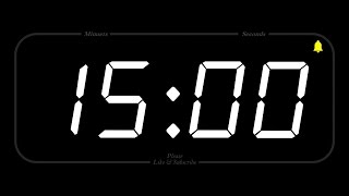 15 MINUET  TIMER amp ALARM  Full HD  COUNTDOWN [upl. by Leirza]