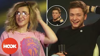 Taron Egerton Flirts With Our Interviewer  TheHookOfficial [upl. by Elocn253]