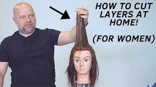 How to Layer Your Own Hair at Home  TheSalonGuy [upl. by Rebor]